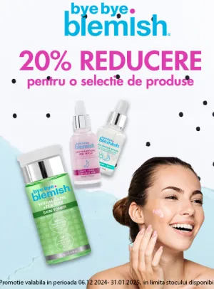 Bye Bye Blemish 20% Reducere Decembrie-Ianuarie