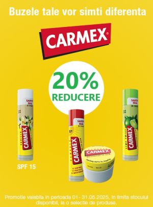 Carmex 20% Reducere Mai