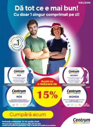Centrum 15% Reducere Aprilie