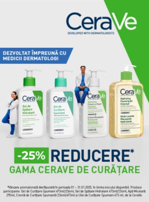 Cerave 25% Reducere Ianuarie 