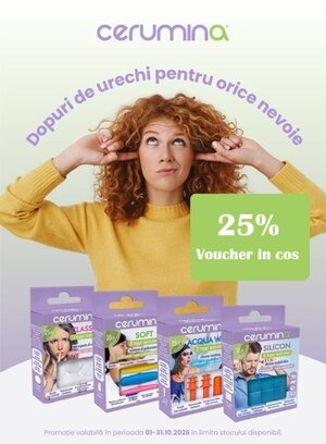 Cerumina 25% Voucher in cos Octombrie