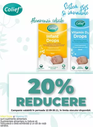 Colief 20% Reducere Septembrie-Noiembrie