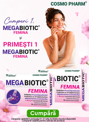 Cosmopharm Mega Biotic 1+1 Iulie