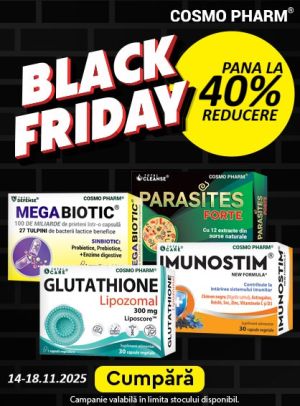 Cosmopharm Pana la 40% Reducere Black Friday 2025