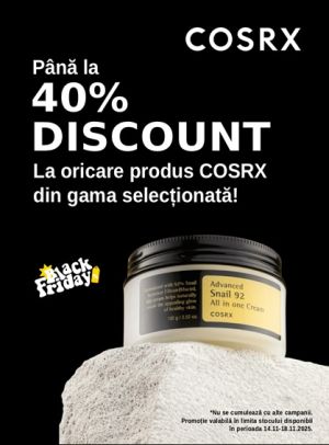 Cosrx Pana la 40% Reducere Black Friday 2025