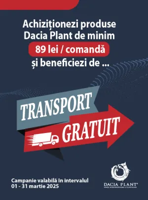 Dacia Plant Transport Gratuit Martie