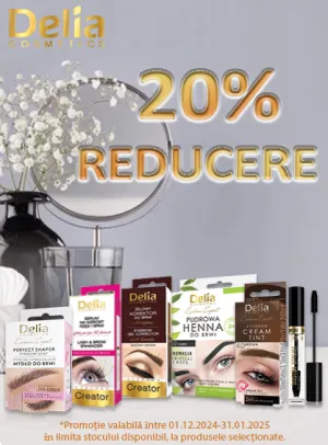 Delia Cosmetics 20% Reducere Decembrie-Ianuarie