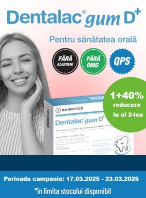 Dentalac gum D+ 1+40% Reducere la al doilea Saptamana Igienei Orale