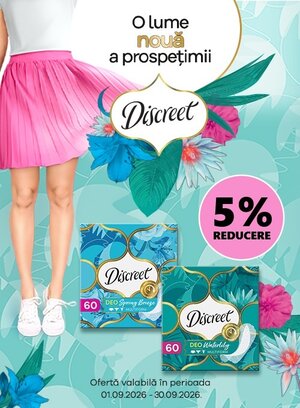 Discreet 5% Reducere Septembrie