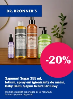Dr Bronner 20% Reducere Mai