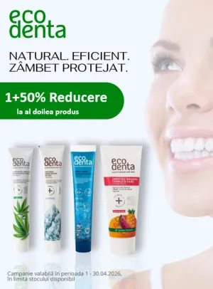 Ecodenta 1+50% Reducere la al 2-lea Aprilie