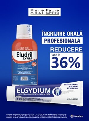 Elgydium, Eludril Pana la 25% Reducere Octombrie