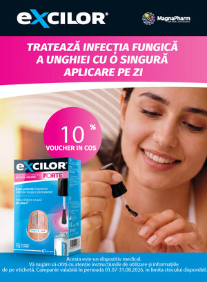 Excilor 10% Voucher in cos Iulie-August