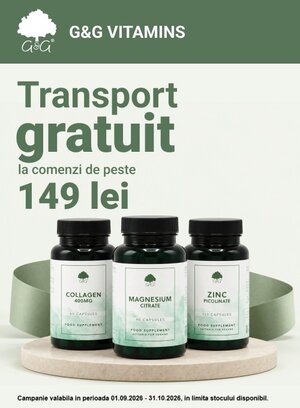 G&G Vitamins Transport gratuit Septembrie - Octombrie