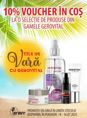 Gerovital Derma 10% Voucher Extra in cos Iulie Exclusiv Online