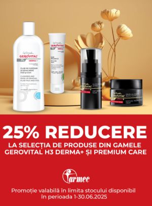 Gerovital GH3 Derma+  Si GH3 Derma+ Premium  Care 25% Reducere Iunie