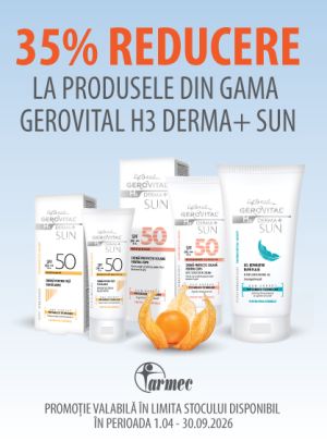 Gerovital GH3 Derma+Sun 35% Reducere Aprilie-Septembrie