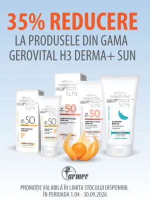 Gerovital GH3 Derma+Sun 35% Reducere Aprilie-Septembrie