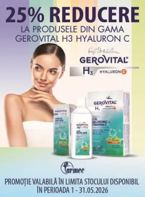 Gerovital GH3 Hyaluron C 25% Reducere Mai.