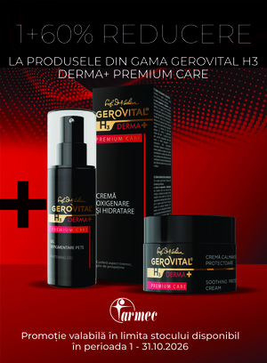 Gerovital H3 Derma+ Premium 1+60% Reducere la al 2-lea Octombrie