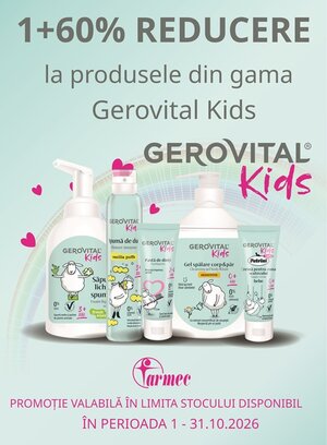 Gerovital Kids 1+60% Reducere la al 2-lea Octombrie