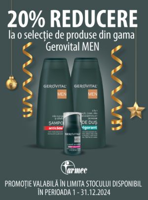 Gerovital Men 20% Reducere Decembrie