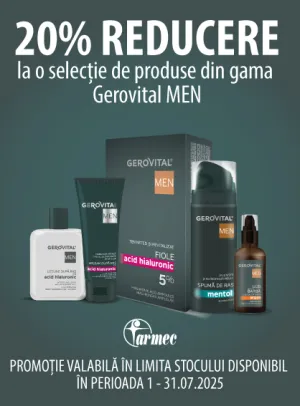 Gerovital Men 20% Reducere Iulie