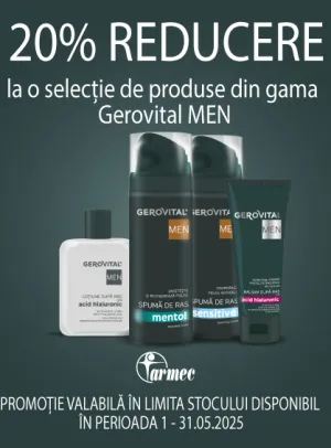 Gerovital Men 20% Reducere Mai