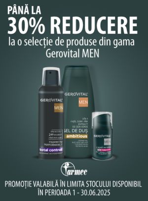 Gerovital Men Pana La 30% Reducere Iunie