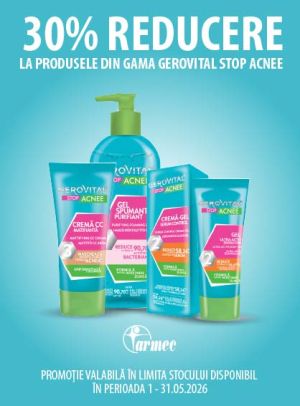 Gerovital Stop Acnee 30% Reducere Mai.