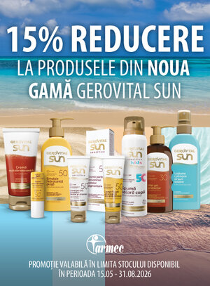 Gerovital Sun 15% Reducere Mai-Auguust