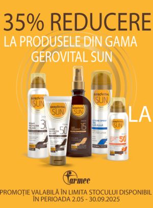 Gerovital Sun 35% Reducere Mai-Septembrie
