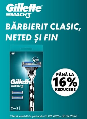 Gillette Pana la 16% Reducere Septembrie