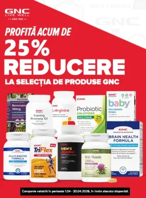 GNC 25% Reducere Aprilie