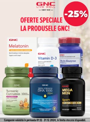 GNC 25% Reducere Decembrie