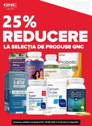 GNC 25% Reducere Iunie