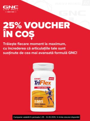 GNC 25% Voucher in cos Mai