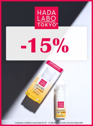 Hada Labo 15% Reducere Iulie-August