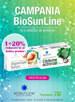 Helcor Biosunline 1+20% Reducere La Al Doilea Aprilie-Mai