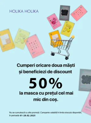 Holika 1+50% Reducere la al 2-lea Februarie