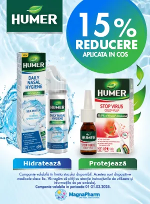 Humer 15% Reducere in cos Martie