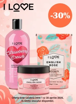 I love 30% Reducere Aprilie