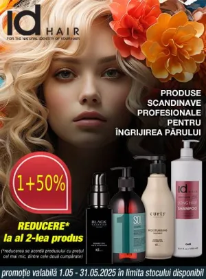 Id Hair 1+50% Reducere la al 2-lea Mai