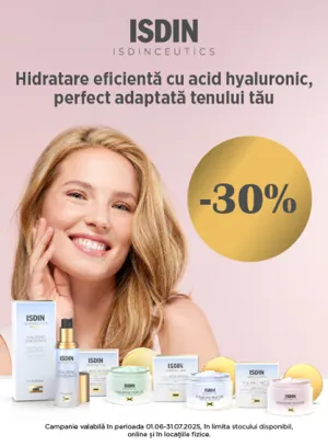 Isdin 30% Reducere Iunie-Iulie