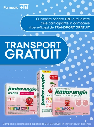 Junior Angin Transport Gratuit Noiembrie-Decembrie