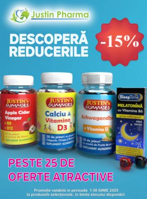 Justin Pharma 15% Reducere Iunie