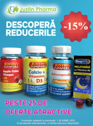 Justin Pharma 15% Reducere Iunie