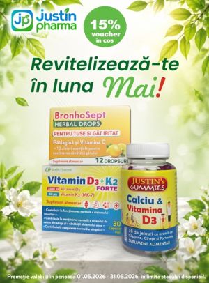 Justin Pharma 15% Voucher in cos Mai