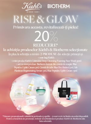 Kiehl's & Biotherm cross-promo Aprilie-Mai