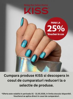 Kiss USA Pana la 25% Voucher in cos Mai